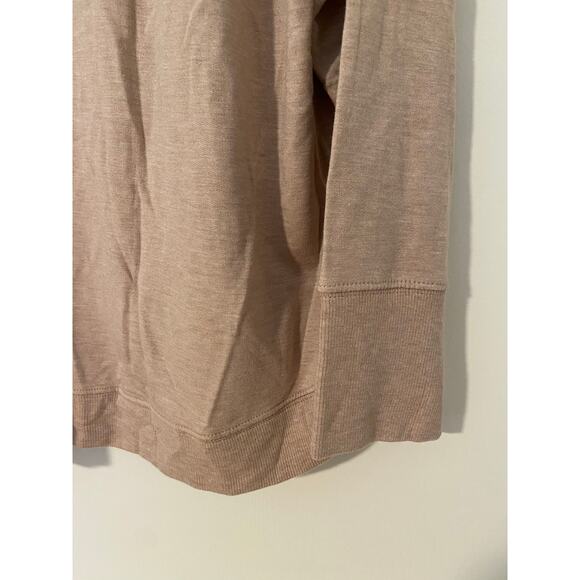 NWT Athleta Mindset Sweatshirt 2X $69 Super Soft Comfortable Long Sleeve Top Tan - Picture 7 of 7
